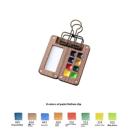 Mini Conjuntos de Aquarela: pincel, aquarela sólida e caderno - Diversos Kits de cores